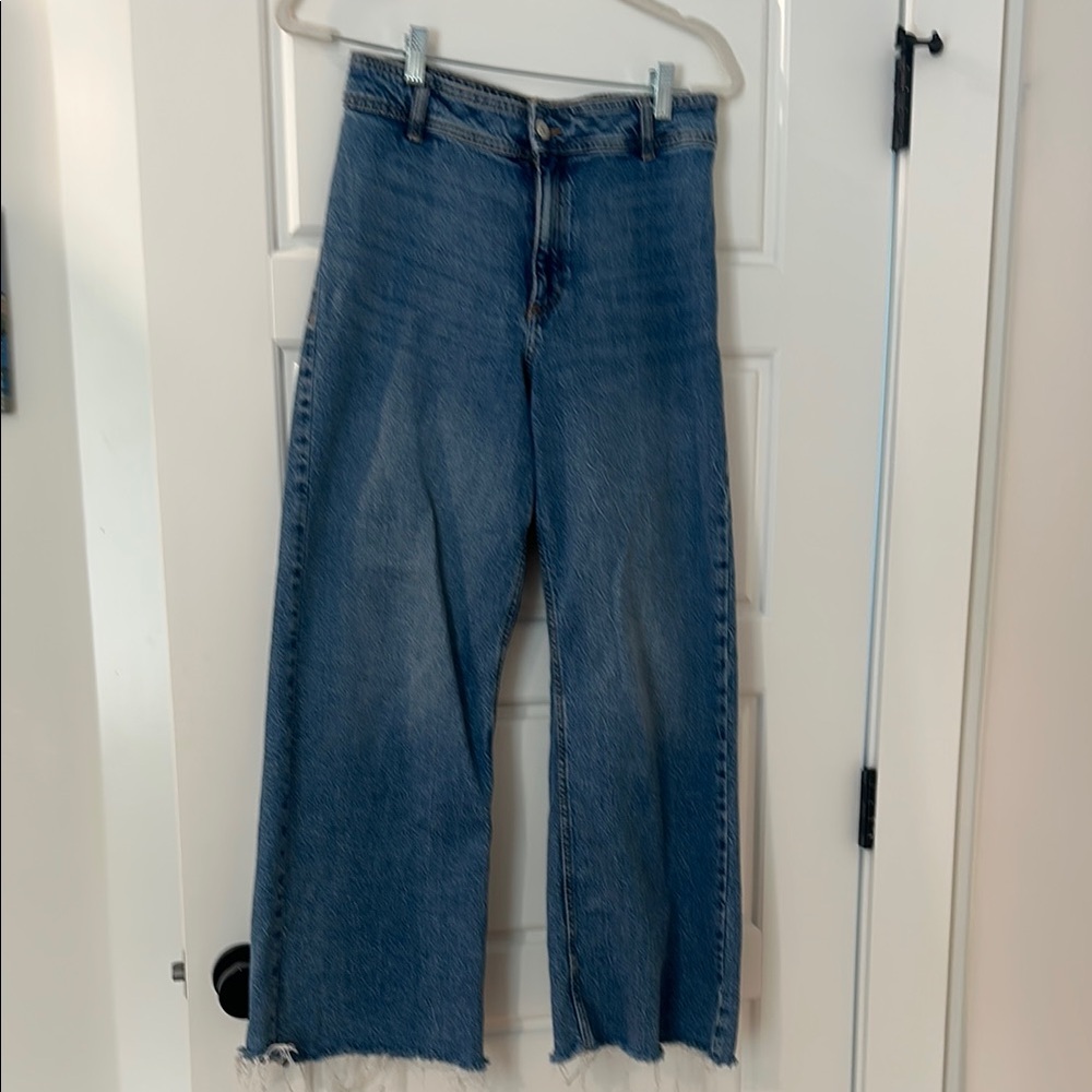 Catherines Mango Blue Flare Wide Leg Jeans
